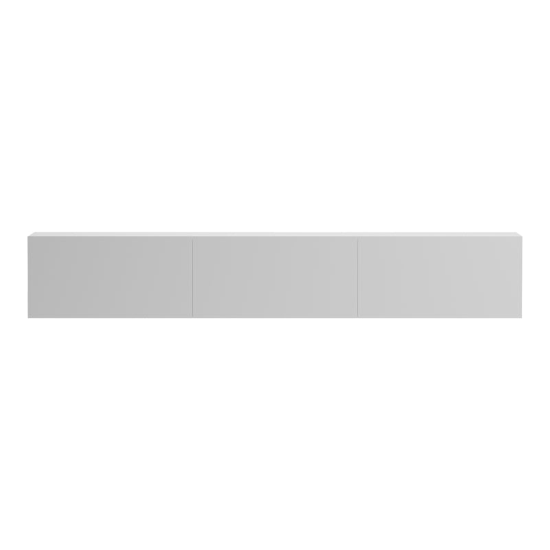 Έπιπλο τηλεόρασης επιτοίχιο με Led Rival  λευκό 180x35x30εκ - Pakobazaar