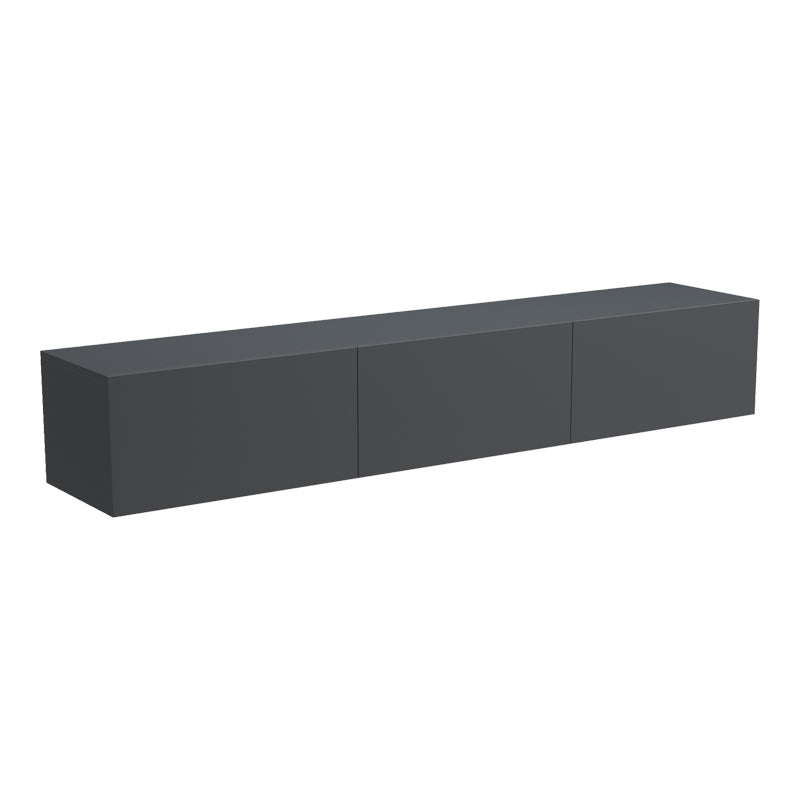 Έπιπλο τηλεόρασης επιτοίχιο με Led Rival  ανθρακι 180x35x30εκ - Pakobazaar