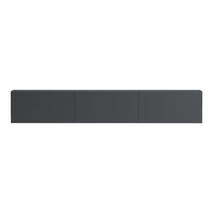 Έπιπλο τηλεόρασης επιτοίχιο με Led Rival  ανθρακι 180x35x30εκ - Pakobazaar