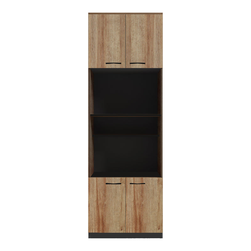 Ντουλάπα κουζίνας Rowan  σε ανθρακί-oak απόχρωση 60x42x182εκ - Pakobazaar