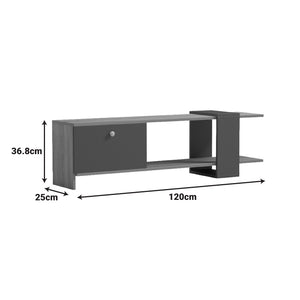 Έπιπλο τηλεόρασης Standi  σε sonoma-ανθρακί 120x25x36.8εκ - Pakobazaar