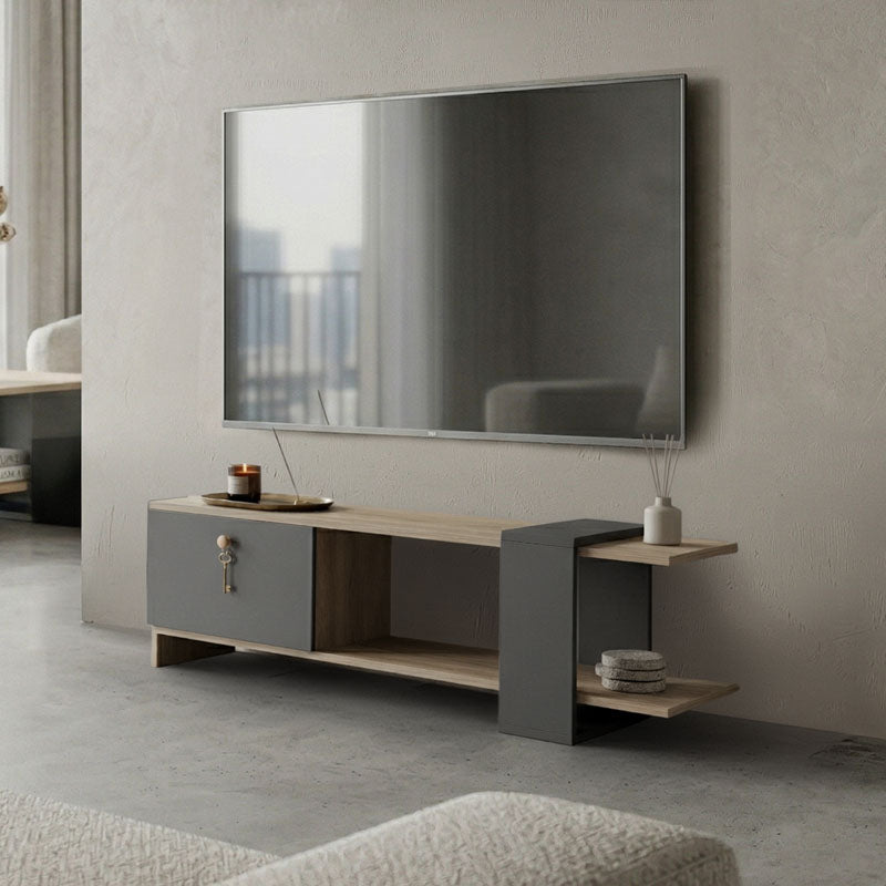 Έπιπλο τηλεόρασης Standi  σε sonoma-ανθρακί 120x25x36.8εκ - Pakobazaar