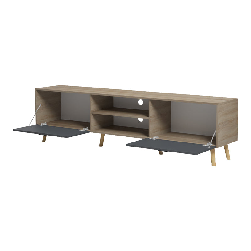Έπιπλο τηλεόρασης Gorna  sonoma-ανθρακί 180x35x48.6εκ - Pakobazaar