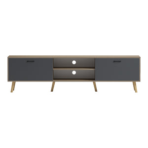 Έπιπλο τηλεόρασης Gorna  sonoma-ανθρακί 180x35x48.6εκ - Pakobazaar
