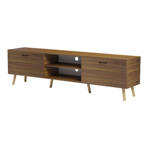 Έπιπλο τηλεόρασης Gorna  καρυδί 180x35x48.6εκ - Pakobazaar