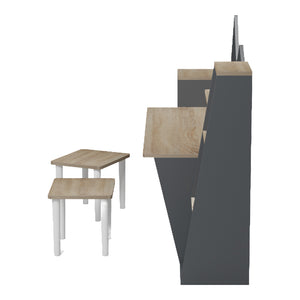 Παιδικό γραφείο με σκαμπο Dualto  sonoma-ανθρακί 180x30x93.6εκ - Pakobazaar