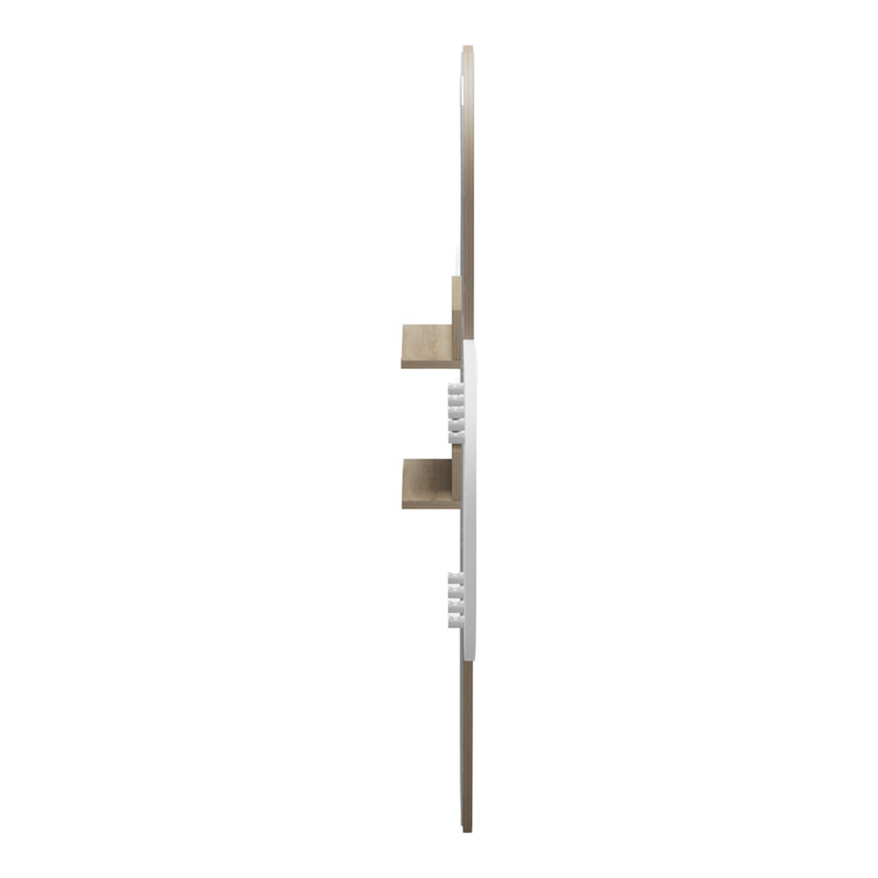 Κρεμάστρα με καθρέπτη Baunty  sonoma-λευκό 125x11x122εκ - Pakobazaar