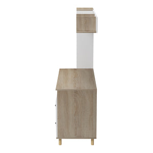 Σύνθεση γραφείου Kontor  sonoma-λευκό 160x50x158,2εκ - Pakobazaar