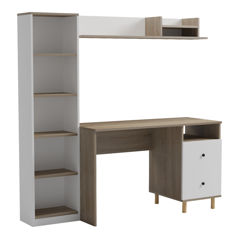 Σύνθεση γραφείου Kontor  sonoma-λευκό 120x50x160εκ - Pakobazaar