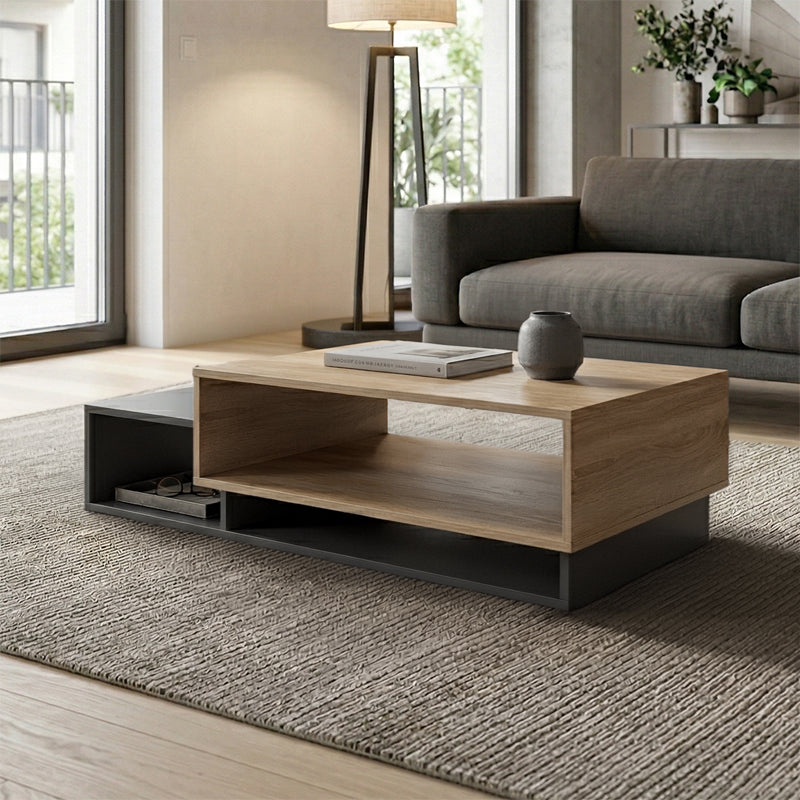 Τραπέζι σαλονιού Dekost  σε sonoma-ανθρακί 105x50x32εκ - Pakobazaar