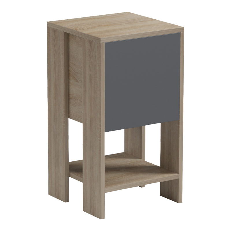 Κομοδίνο Reppo  sonoma-ανθρακί 30x30x55εκ - Pakobazaar