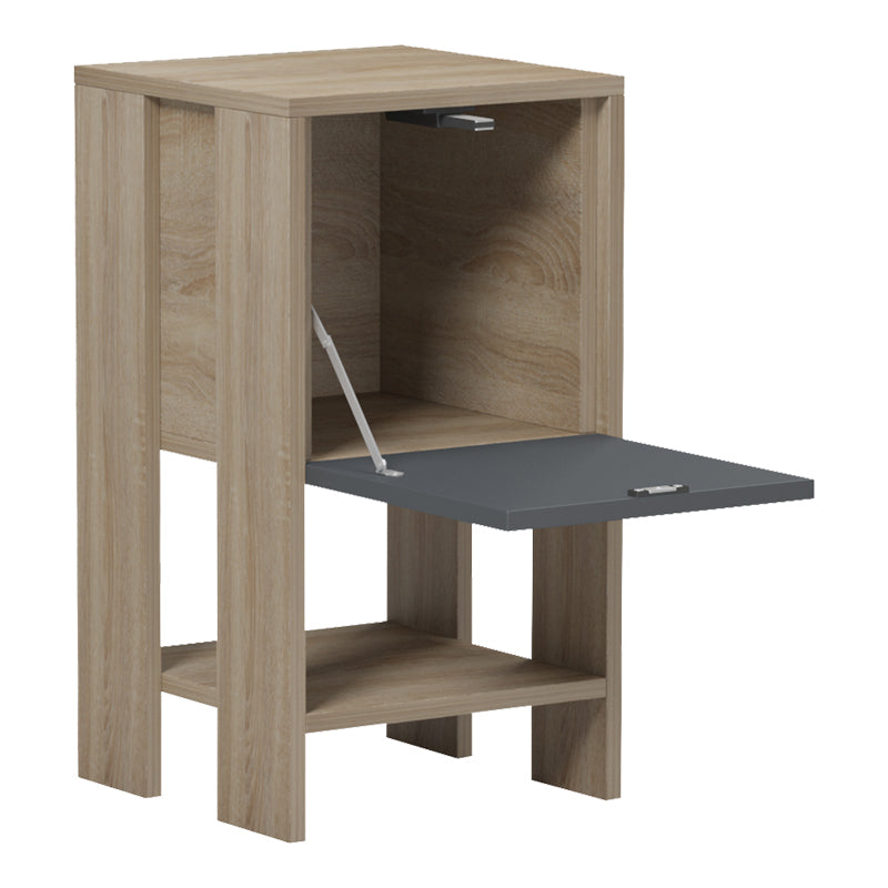 Κομοδίνο Reppo  sonoma-ανθρακί 30x30x55εκ - Pakobazaar