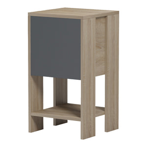Κομοδίνο Reppo  sonoma-ανθρακί 30x30x55εκ - Pakobazaar