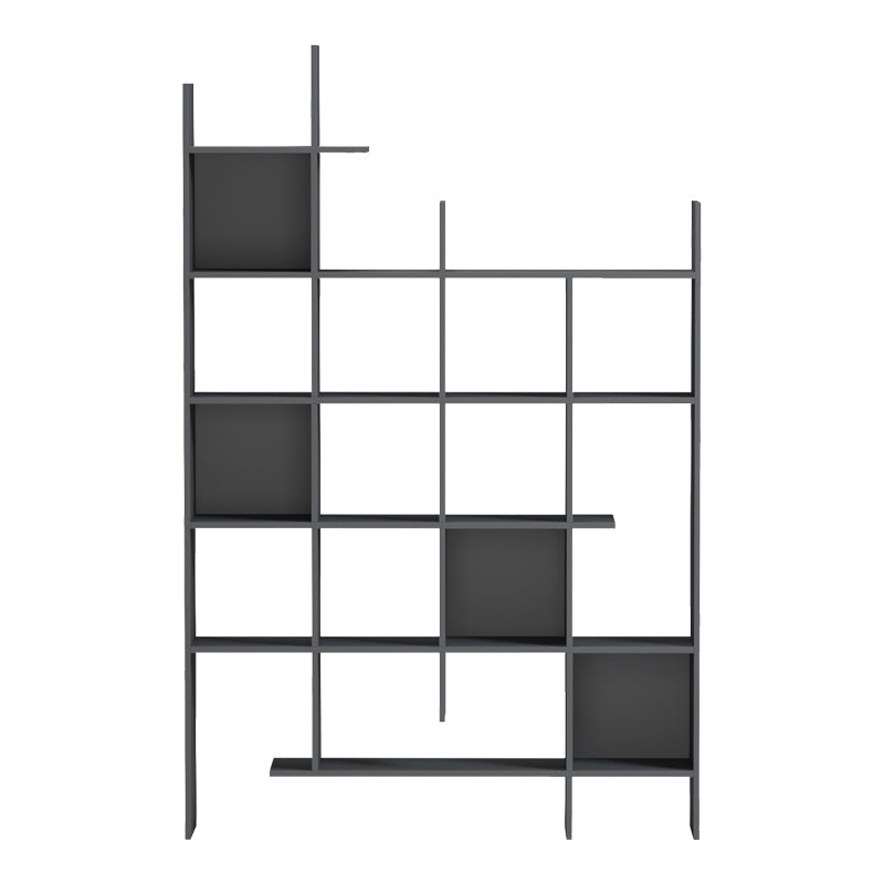 Βιβλιοθήκη Manco  ανθρακί 122x25.5x188εκ - Pakobazaar