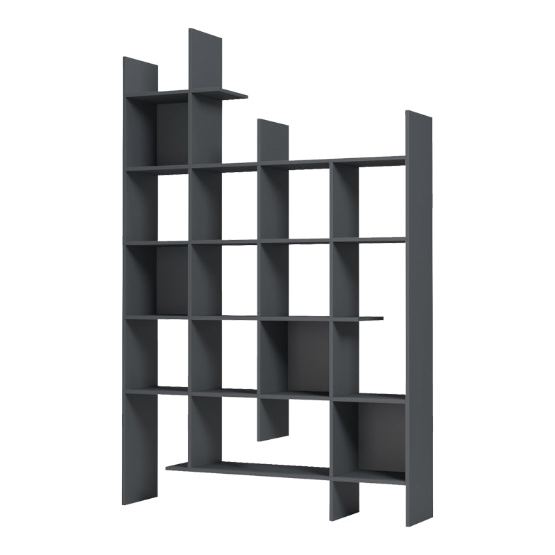 Βιβλιοθήκη Manco  ανθρακί 122x25.5x188εκ - Pakobazaar