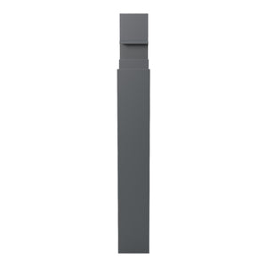 Βιβλιοθήκη Manco  ανθρακί 122x25.5x188εκ - Pakobazaar