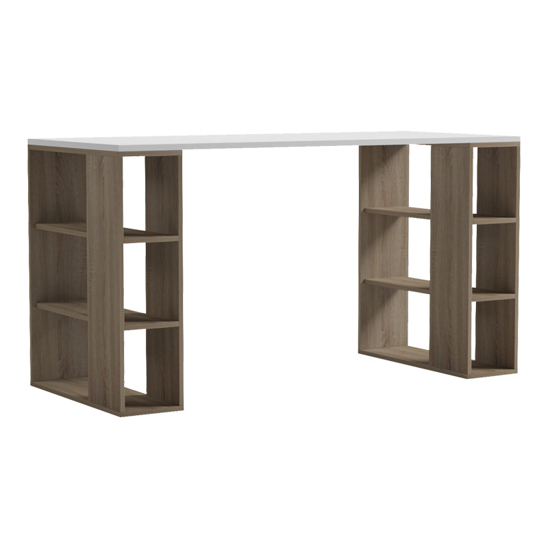 Γραφείο εργασίας Praga  sonoma-λευκό 140x60x75εκ - Pakobazaar