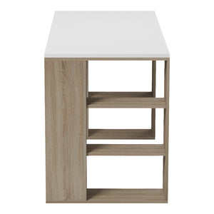 Γραφείο εργασίας Praga  sonoma-λευκό 140x60x75εκ - Pakobazaar