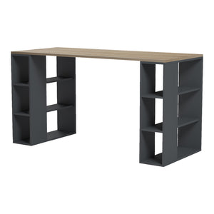 Γραφείο εργασίας Praga  ανθρακί- sonoma 140x60x75εκ - Pakobazaar