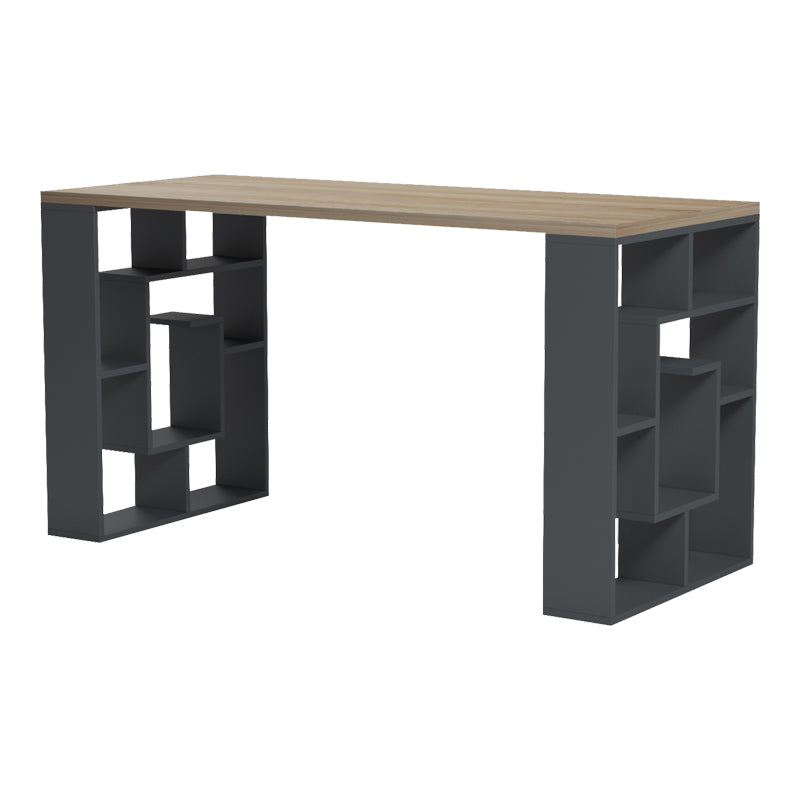 Γραφείο εργασίας Lovet  ανθρακί-sonoma 140x60x75εκ - Pakobazaar
