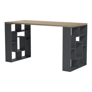 Γραφείο εργασίας Lovet  ανθρακί-sonoma 140x60x75εκ - Pakobazaar
