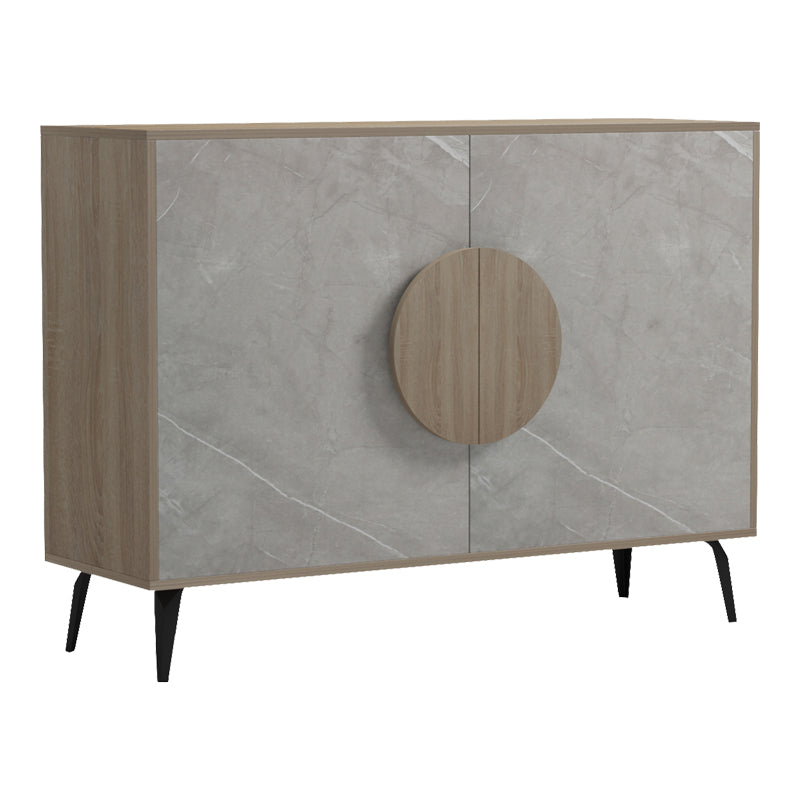 Μπουφές Gora  sonoma-μπεζ οψη μαρμαρου 110x35.5x82εκ - Pakobazaar