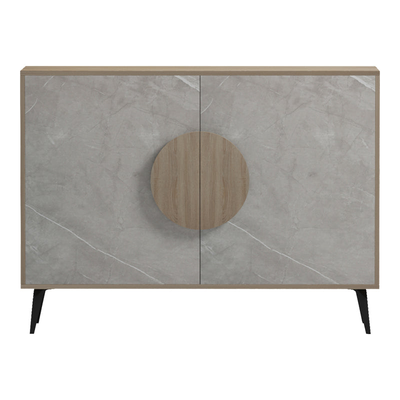 Μπουφές Gora  sonoma-μπεζ οψη μαρμαρου 110x35.5x82εκ - Pakobazaar