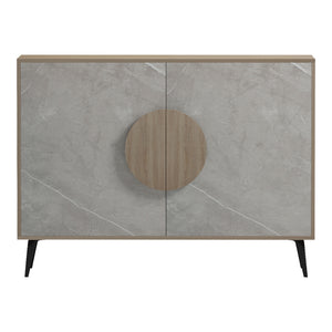 Μπουφές Gora  sonoma-μπεζ οψη μαρμαρου 110x35.5x82εκ - Pakobazaar