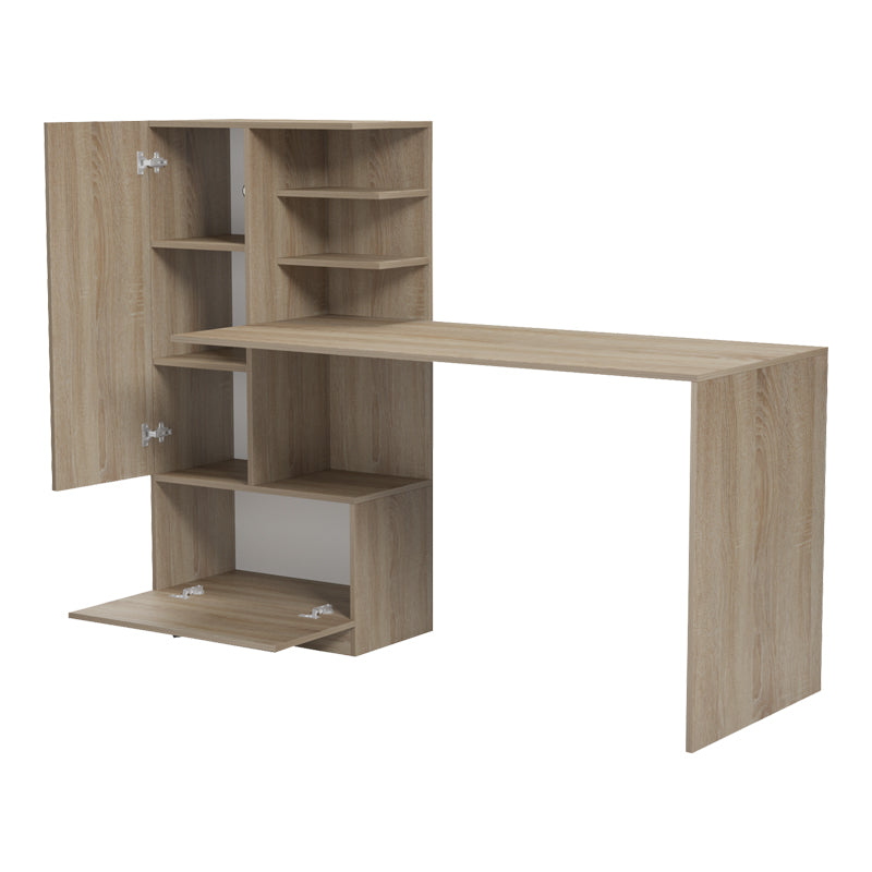 Γραφείο εργασίας με βιβλιοθήκη Felanbo  sonoma 160x60x125εκ - Pakobazaar