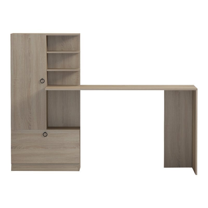 Γραφείο εργασίας με βιβλιοθήκη Felanbo  sonoma 160x60x125εκ - Pakobazaar