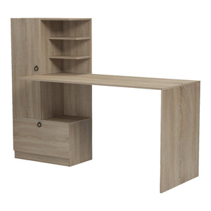 Γραφείο εργασίας με βιβλιοθήκη Felanbo  sonoma 160x60x125εκ - Pakobazaar