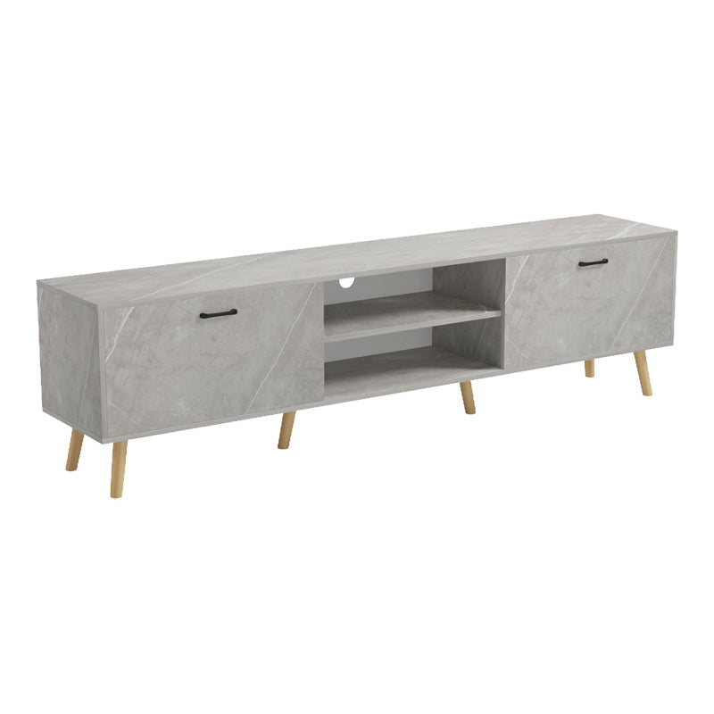 Έπιπλο τηλεόρασης Gorna  μπεζ εφέ μαρμάρου 180x35x48.6εκ