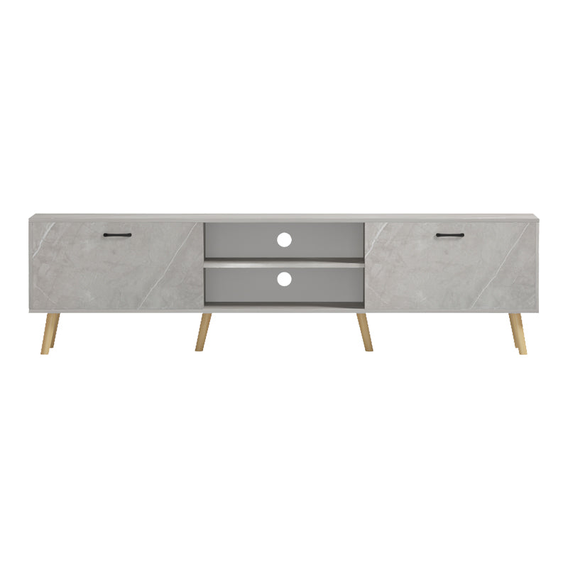 Έπιπλο τηλεόρασης Gorna  μπεζ εφέ μαρμάρου 180x35x48.6εκ