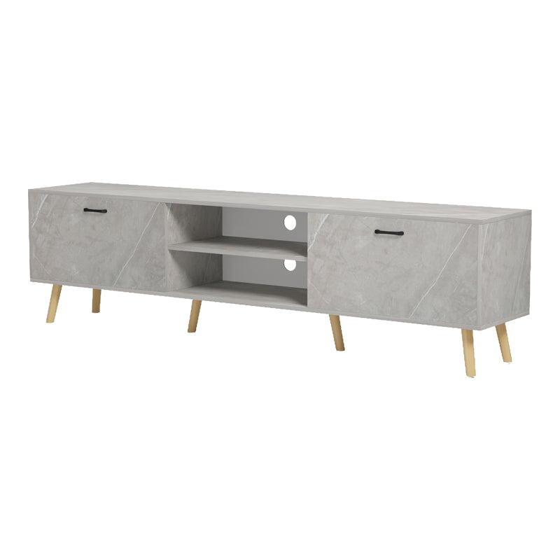 Έπιπλο τηλεόρασης Gorna  μπεζ εφέ μαρμάρου 180x35x48.6εκ