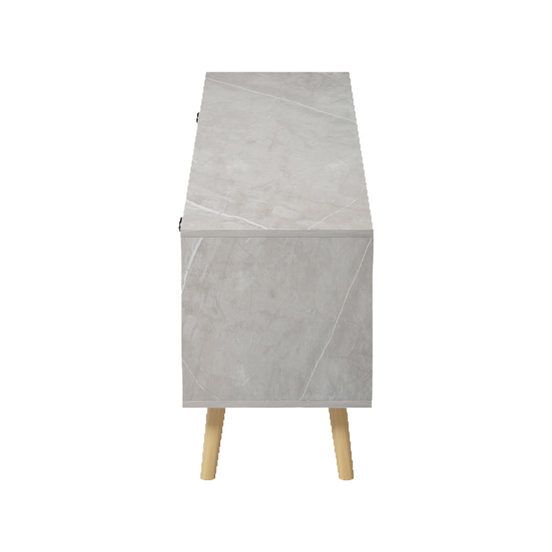 Έπιπλο τηλεόρασης Gorna  μπεζ εφέ μαρμάρου 180x35x48.6εκ