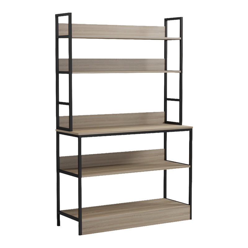 Επιδαπέδια ραφιέρα Oranis  sonoma-μαύρο 105x38x165εκ - Pakobazaar
