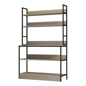 Επιδαπέδια ραφιέρα Oranis  sonoma-μαύρο 105x38x165εκ - Pakobazaar