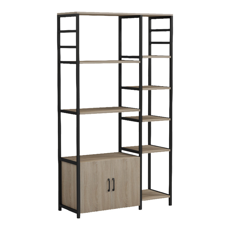 Επιδαπέδια ραφιέρα Ranea  sonoma-μαύρο 85x32x150εκ - Pakobazaar