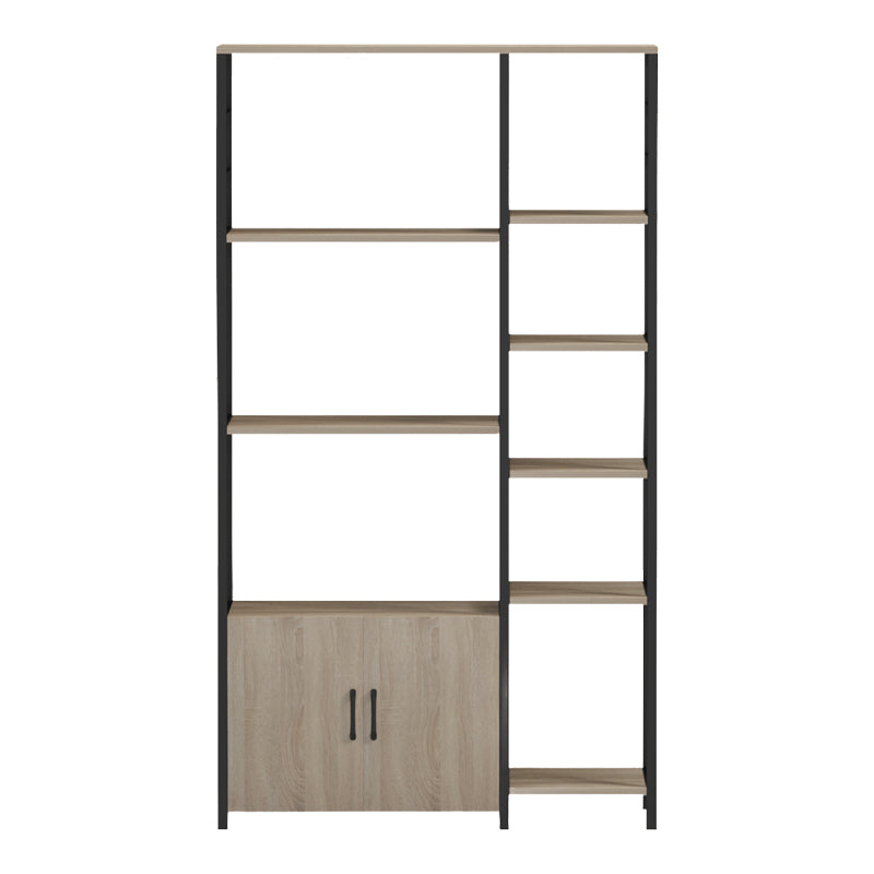 Επιδαπέδια ραφιέρα Ranea  sonoma-μαύρο 85x32x150εκ - Pakobazaar