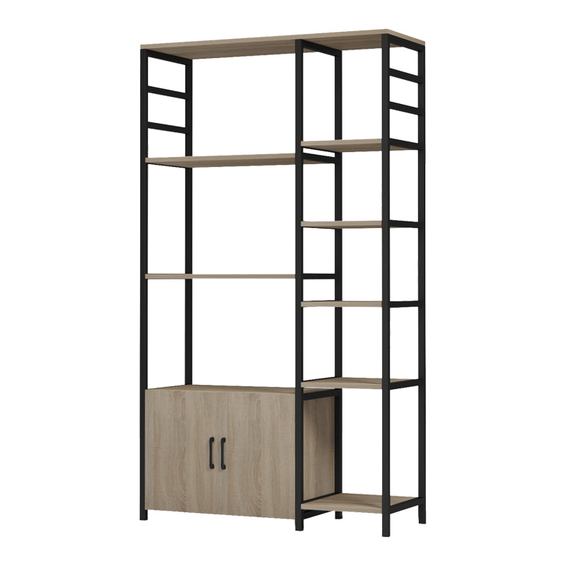 Επιδαπέδια ραφιέρα Ranea  sonoma-μαύρο 85x32x150εκ - Pakobazaar