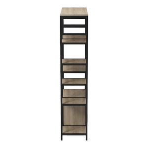 Επιδαπέδια ραφιέρα Ranea  sonoma-μαύρο 85x32x150εκ - Pakobazaar