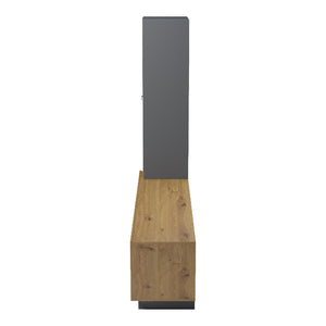 Σύνθετο σαλονιού Tilveo  oak-ανθρακί 230x41.5x180εκ - Pakobazaar