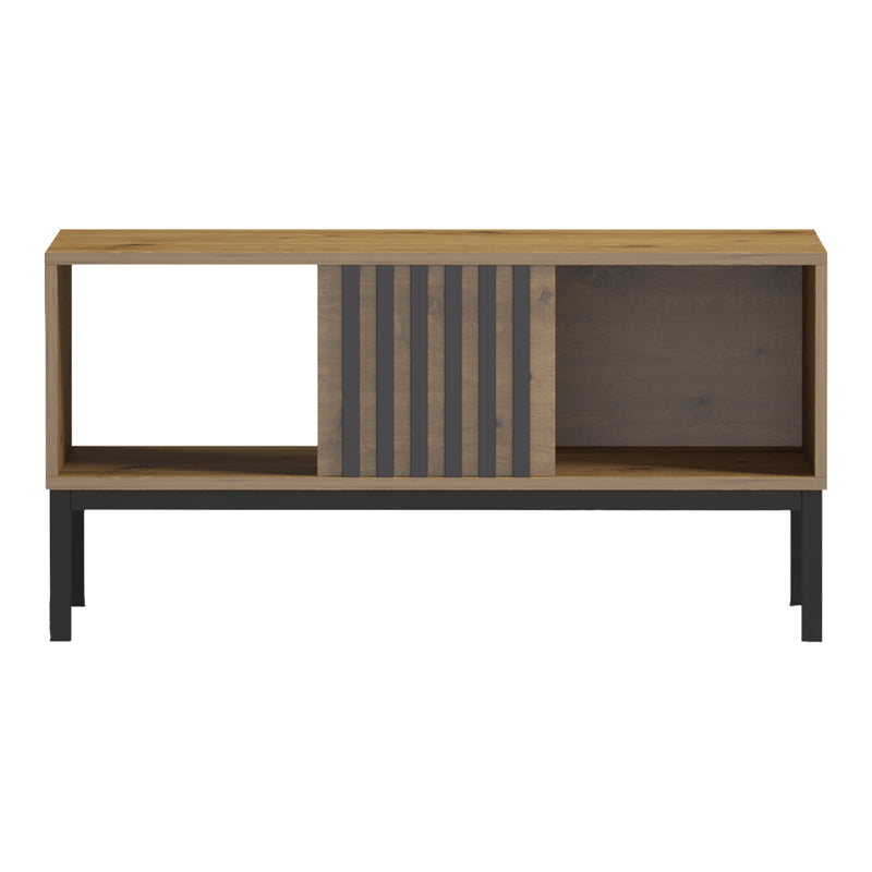 Τραπέζι σαλονιού Delanka  oak-μαύρο 92x50x46εκ
