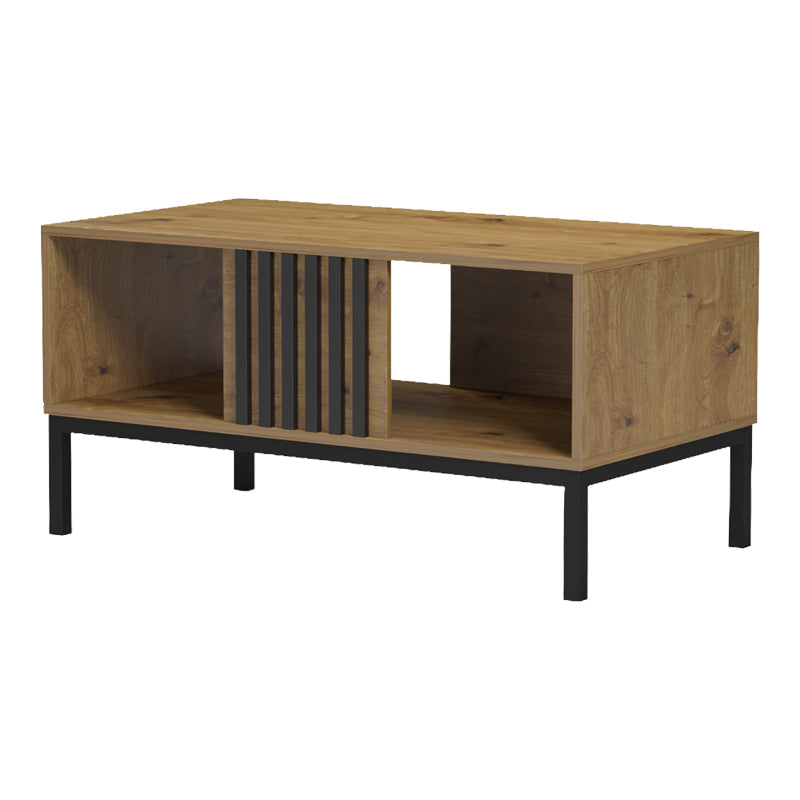 Τραπέζι σαλονιού Delanka  oak-μαύρο 92x50x46εκ