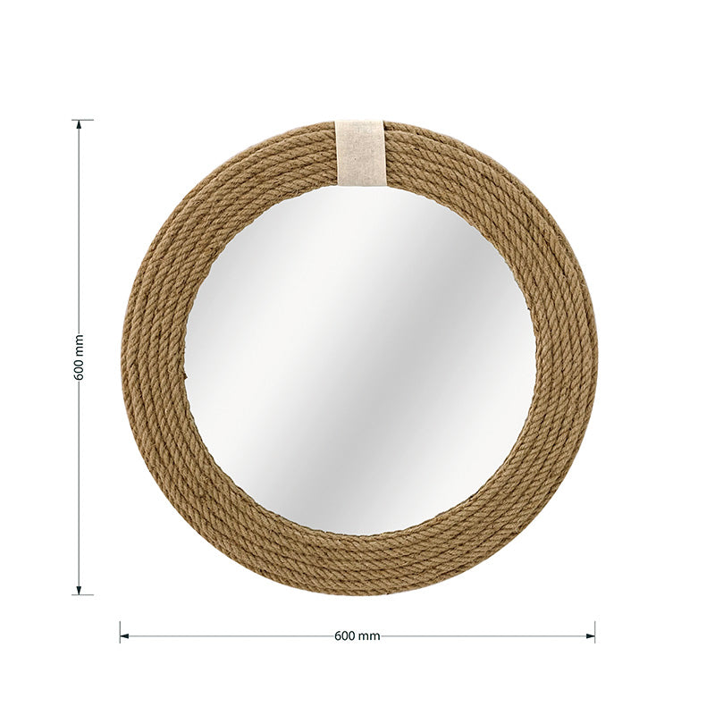 Καθρέπτης Rope  φυσικό 60x2x60εκ - Pakobazaar