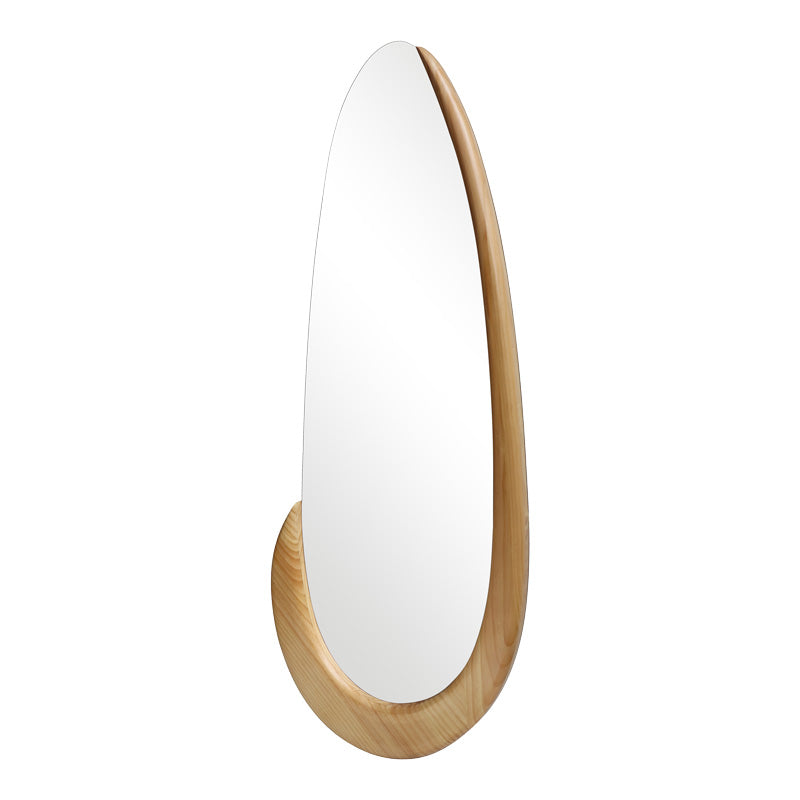 Καθρέπτης οβάλ Marly  mdf σε φυσική απόχρωση 50.5x4x127εκ - Pakobazaar