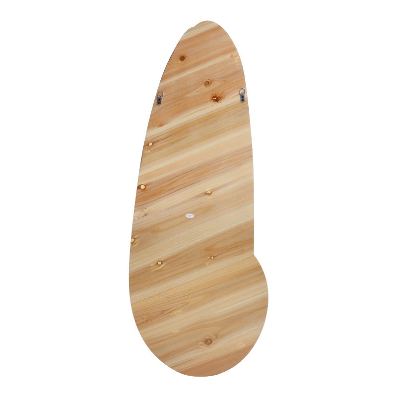 Καθρέπτης οβάλ Marly  mdf σε φυσική απόχρωση 50.5x4x127εκ - Pakobazaar
