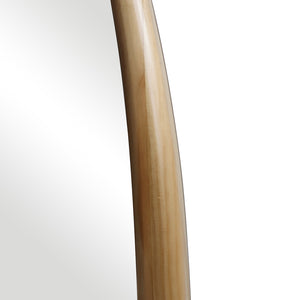 Καθρέπτης οβάλ Marly  mdf σε φυσική απόχρωση 50.5x4x127εκ - Pakobazaar