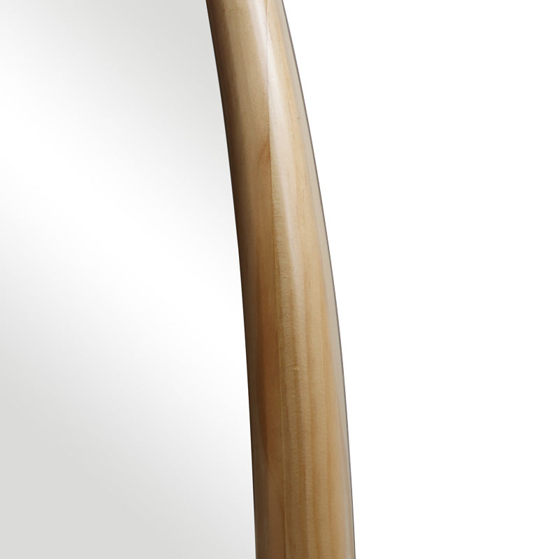 Καθρέπτης οβάλ Marly  mdf σε φυσική απόχρωση 50.5x4x127εκ - Pakobazaar