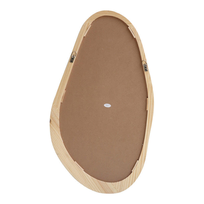 Καθρέπτης οβάλ Baloa  mdf σε φυσική απόχρωση 44x4x80εκ - Pakobazaar